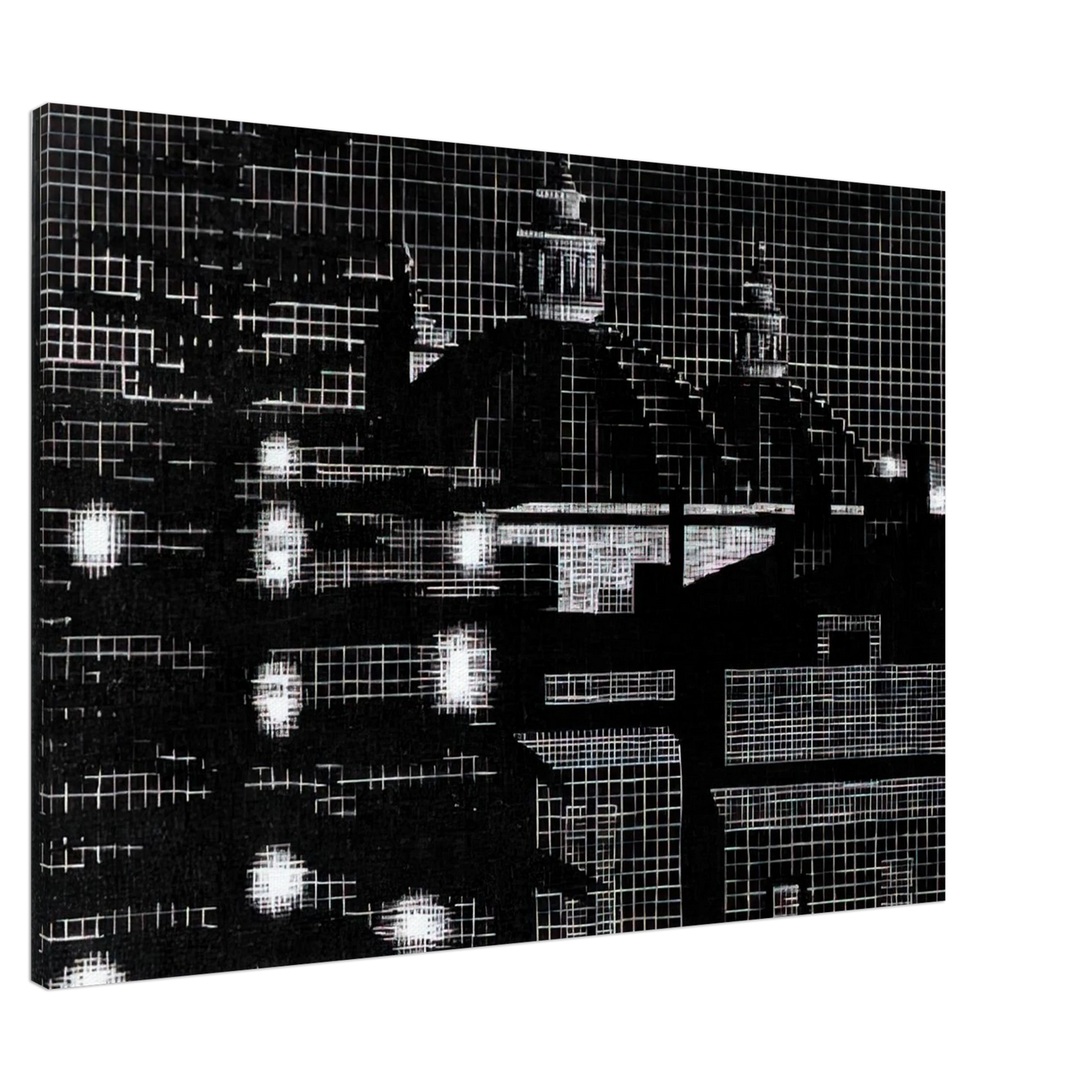 MC Escher - NOCTURNAL ROME 5 Canvas - 20x30 cm / 8x12 inches-canvas