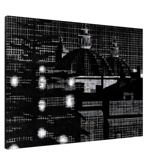 MC Escher - NOCTURNAL ROME 5 Canvas - 20x30 cm / 8x12 inches-canvas