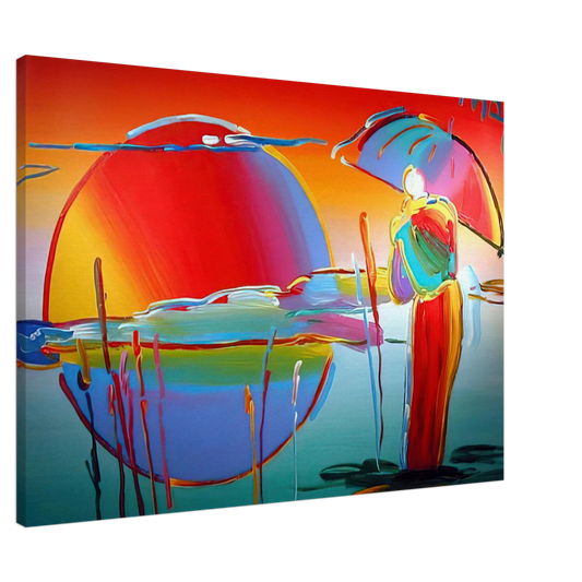 Peter Max - BUDDHA MOON MONK SUNRISE 1999 Canvas - Default Title-canvas