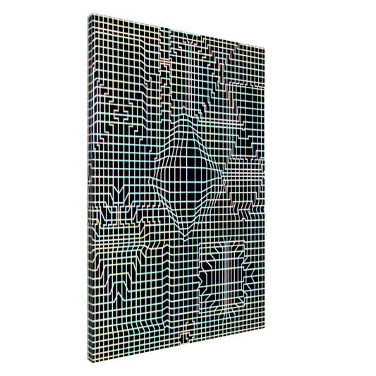 Victor Vasarely - Biadan - 1959 Canvas - 20x30 cm / 8x12 inches-canvas