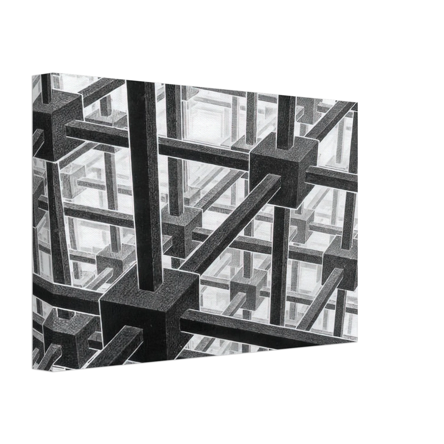 MC Escher - CUBIC SPACE DIVISION Canvas - 40x60 cm / 16x24 inches-canvas