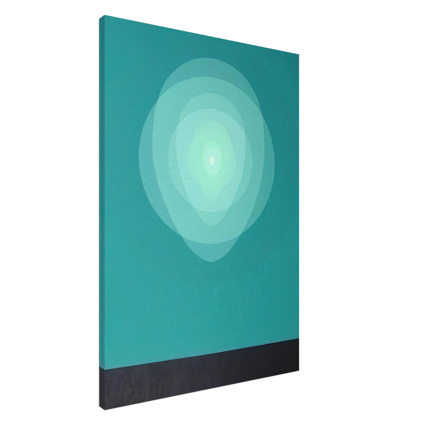 Clarence Holbrook Carter - Teal Mandala - 1969 Canvas - 20x30 cm / 8x12 inches-canvas