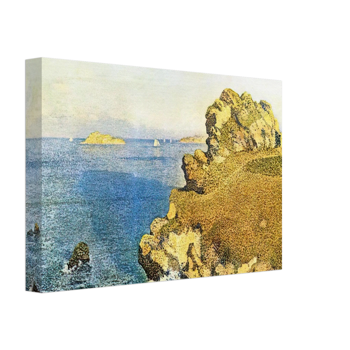 Theo van Rysselberghe - THE POINTE DE PER KIRIDEC AT ROSCOFF Canvas - 40x60 cm / 16x24 inches-canvas