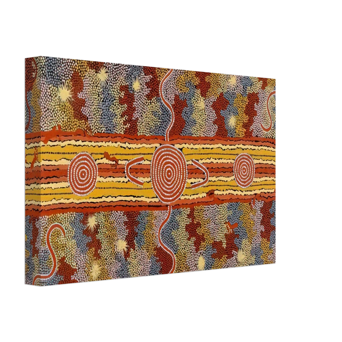 Clifford Possum Tjapaltjarri - Corrobboree Dreaming - Native Art Canvas - 40x60 cm / 16x24 inches-canvas