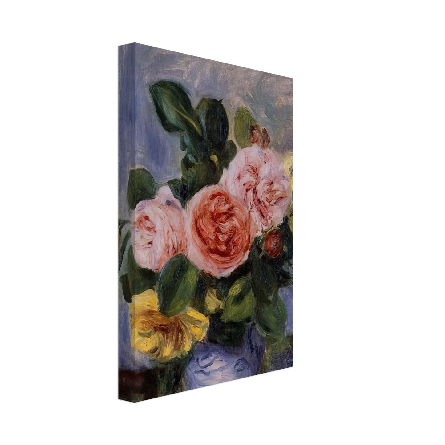 Pierre-Auguste Renoir - Roses in a Vase Canvas - 70x100 cm / 28x40 inches-canvas