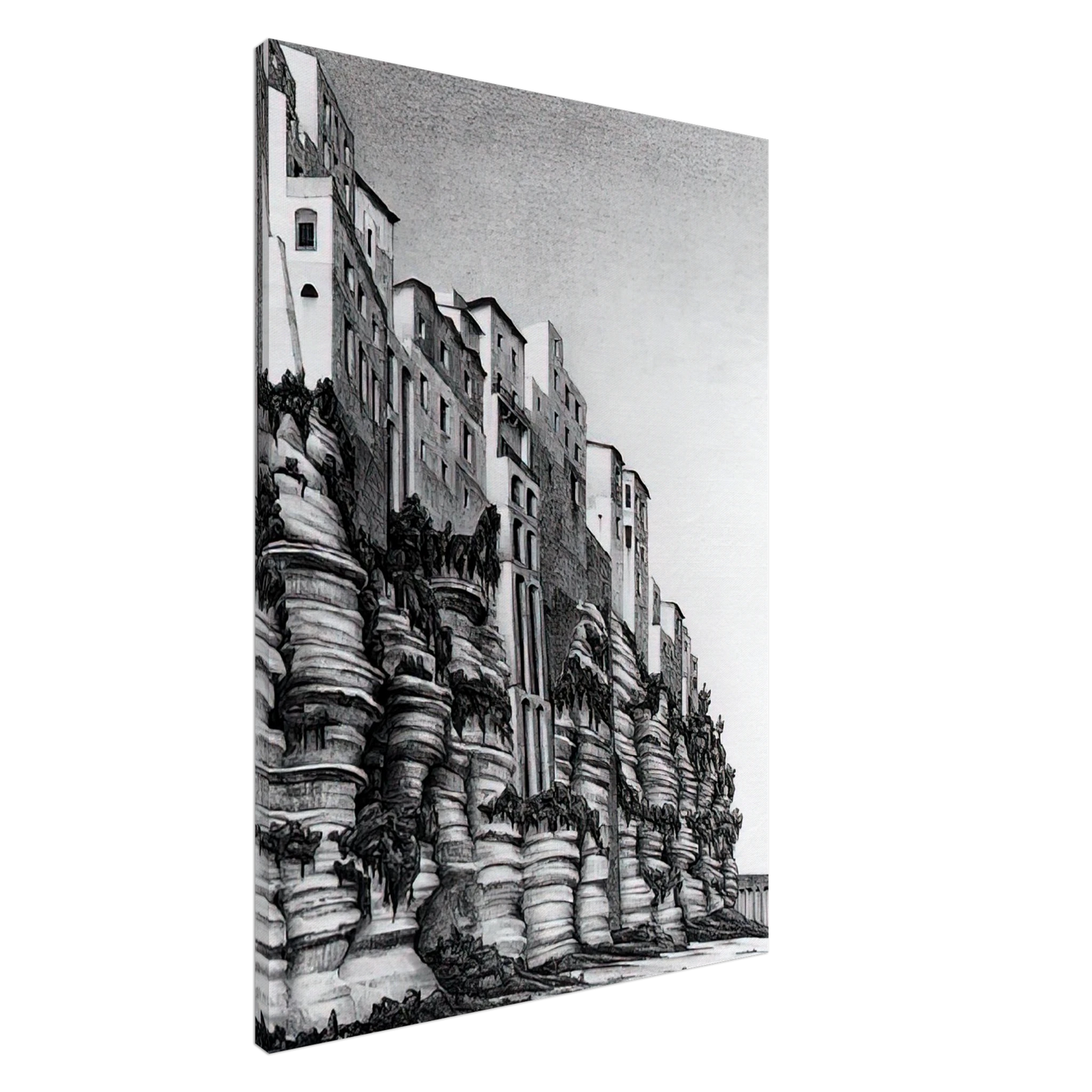 MC Escher - TROPEA CALABRIA Canvas - 20x30 cm / 8x12 inches-canvas
