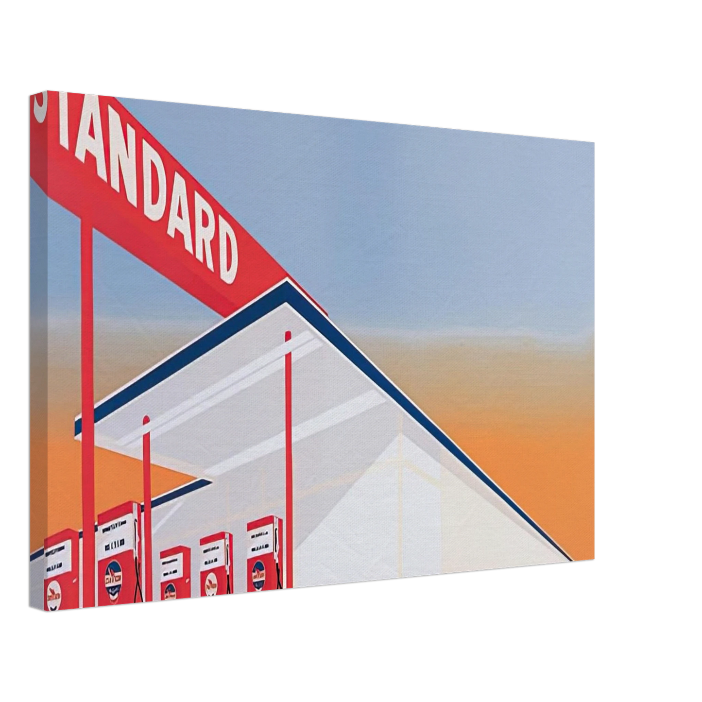 Edward Ruscha - STANDARD STATION 1966 Canvas - 40x60 cm / 16x24 inches-canvas