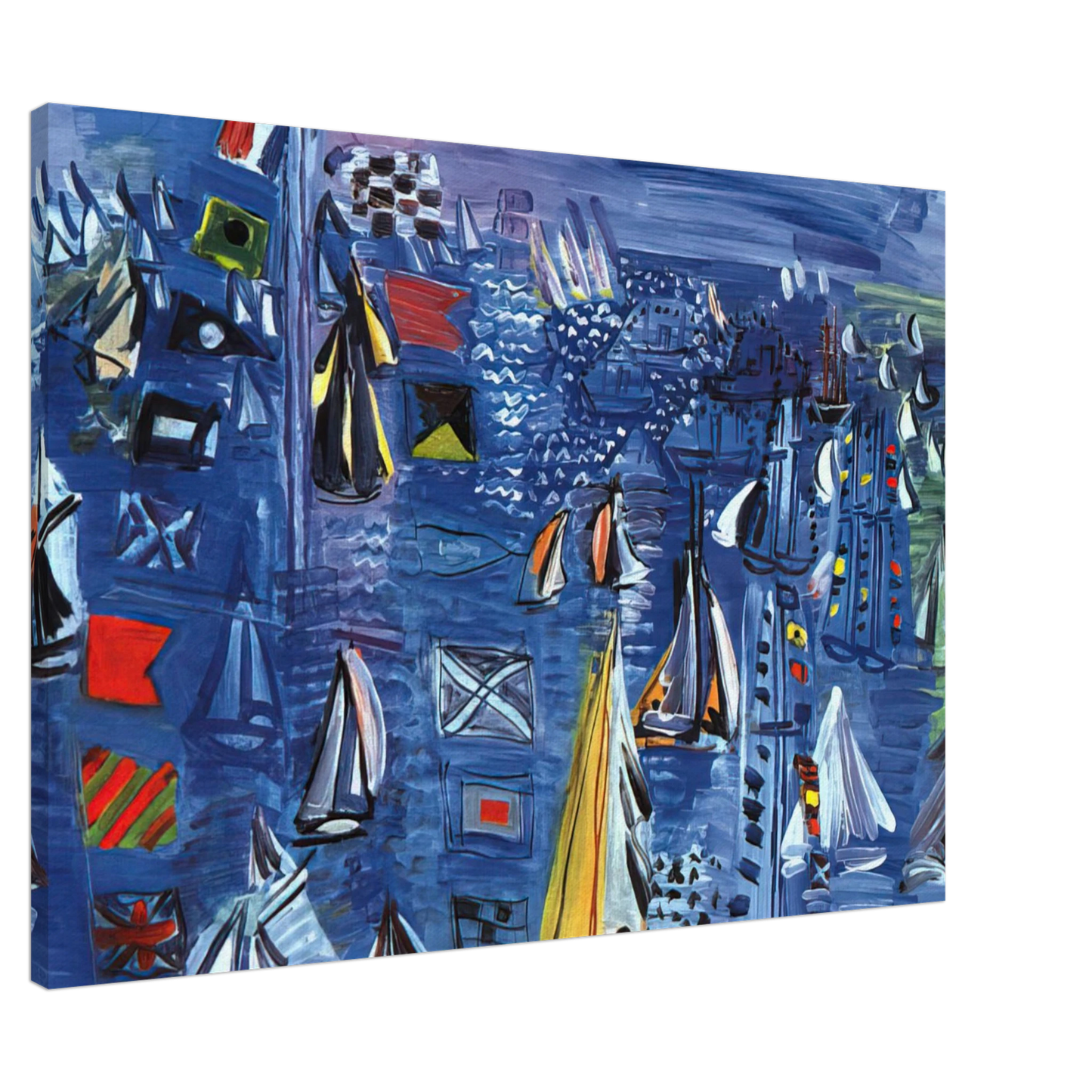 Raoul Dufy - REGATTA AT COWES 1934 Canvas - 20x30 cm / 8x12 inches-canvas