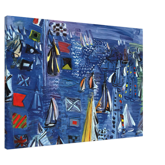 Raoul Dufy - REGATTA AT COWES 1934 Canvas - 20x30 cm / 8x12 inches-canvas