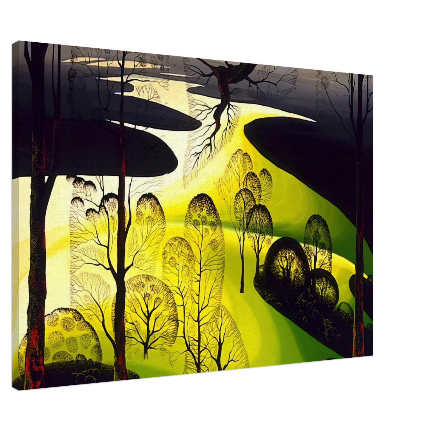 Eyvind Earle - Early Spring Canvas - 20x30 cm / 8x12 inches-canvas