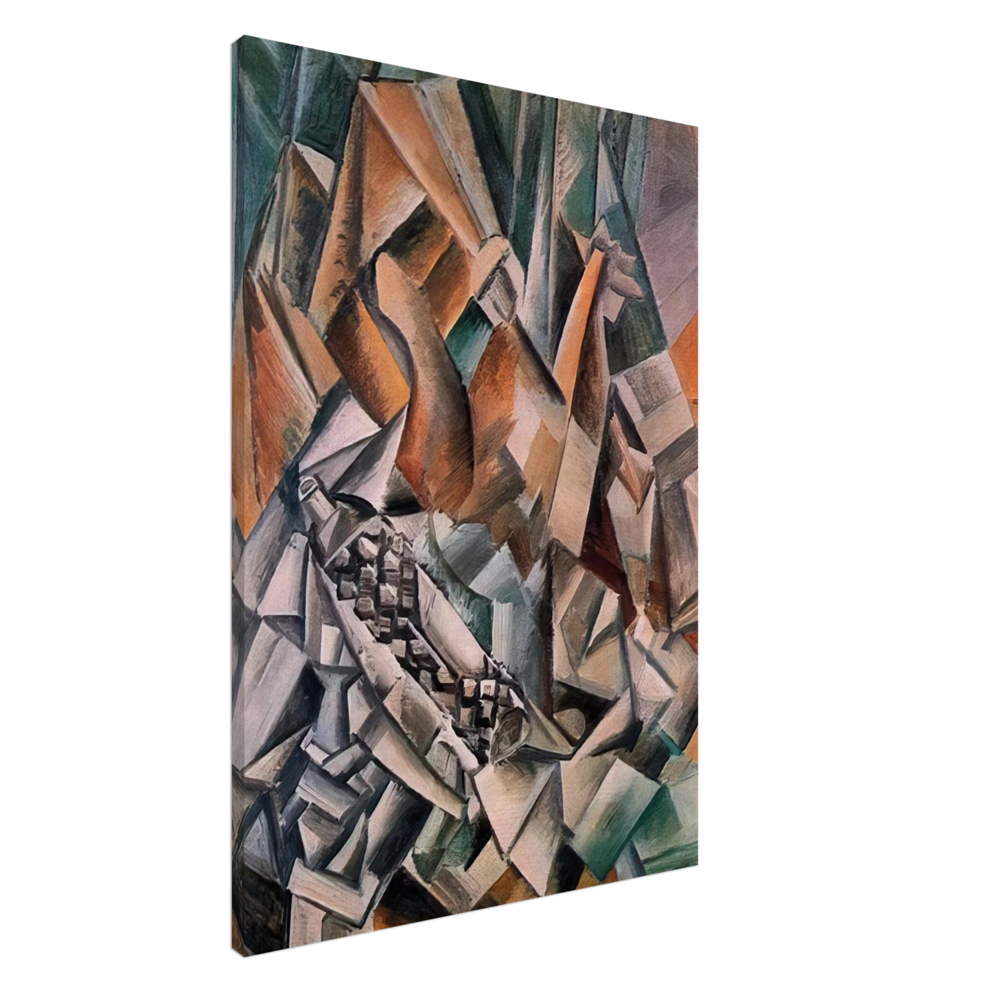 Pablo Picasso - Still life with bottle of Anis del Mono - 1909 Canvas - 20x30 cm / 8x12 inches-canvas