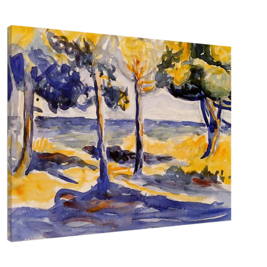 Henri-Edmond Cross - Trees by the Sea Canvas - 20x30 cm / 8x12 inches-canvas