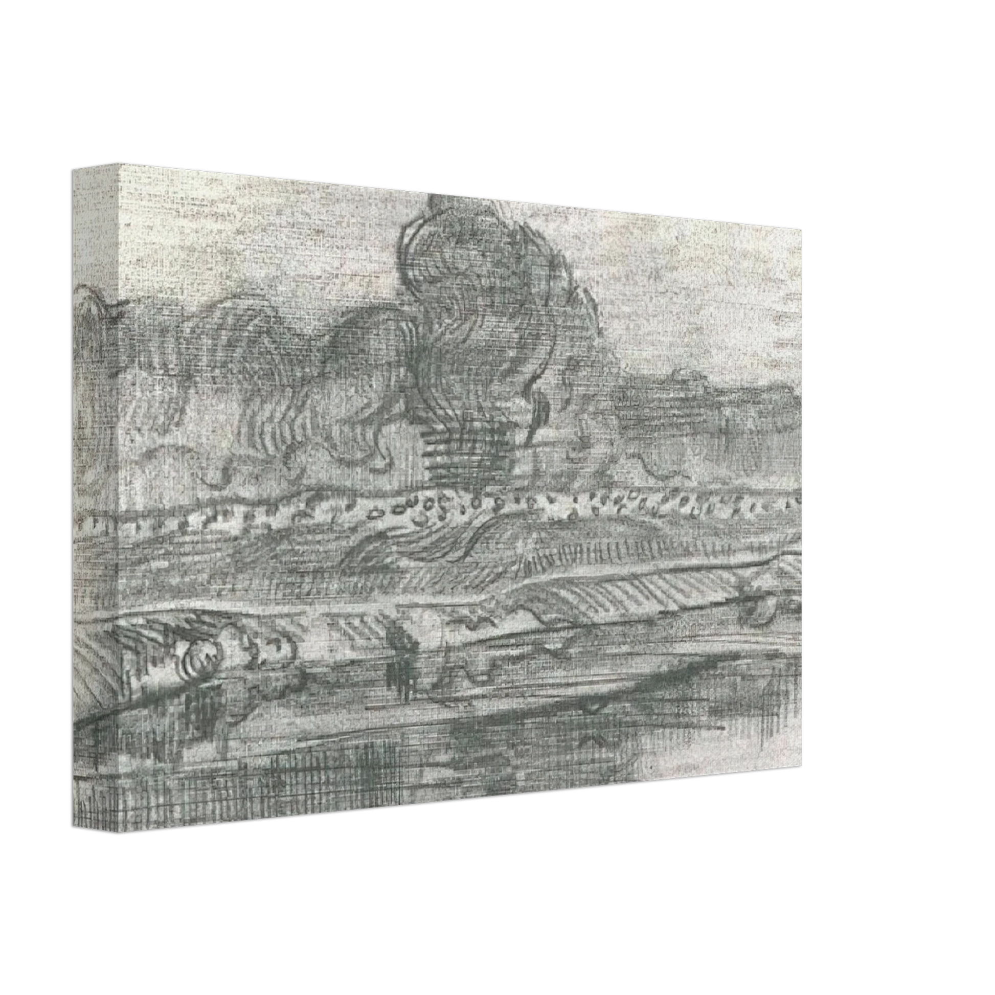 Vincent van Gogh - Landscape with the Oise Canvas - 70x100 cm / 28x40 inches-canvas