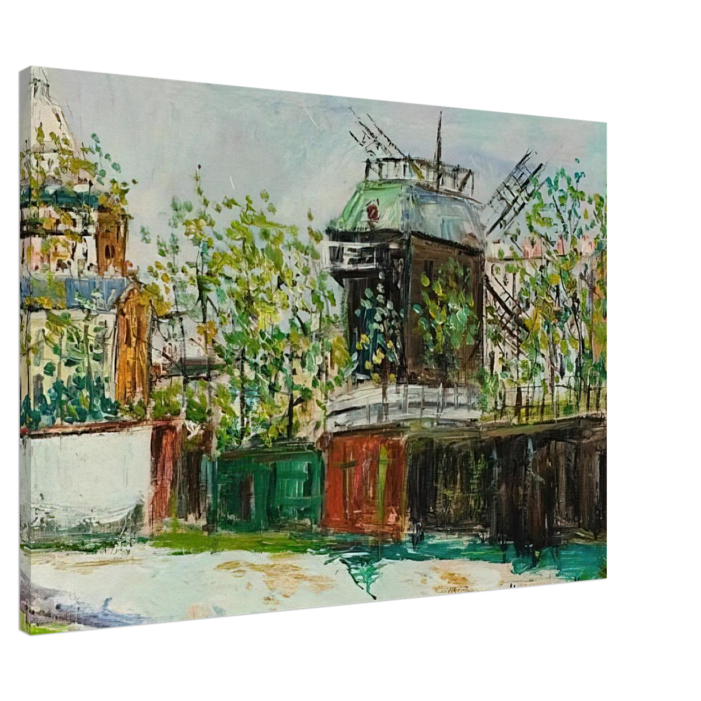 Maurice Utrillo - MOULIN DE LA GALETTE 4 Canvas - 20x30 cm / 8x12 inches-canvas