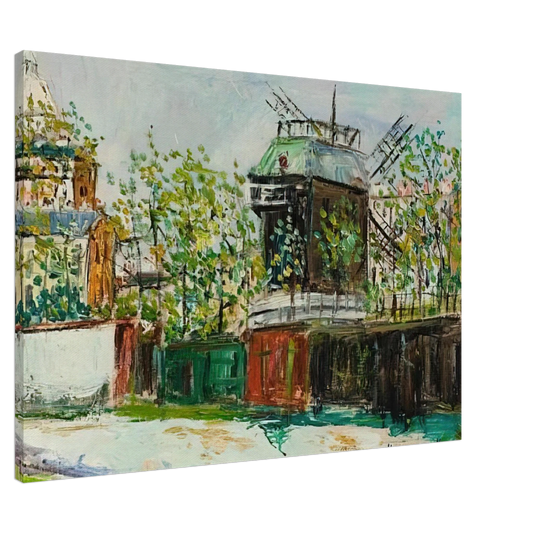 Maurice Utrillo - MOULIN DE LA GALETTE 4 Canvas - 20x30 cm / 8x12 inches-canvas