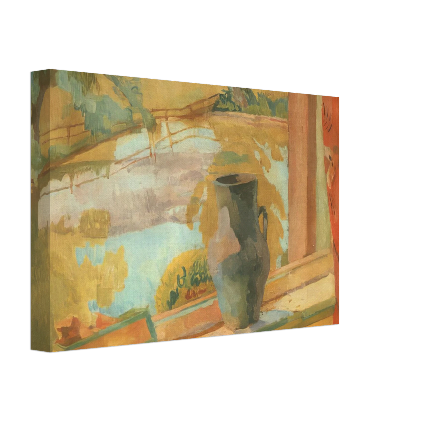 Vanessa Bell - VIEW OF THE POND AT CHARLESTON 1919 Canvas - 40x60 cm / 16x24 inches-canvas