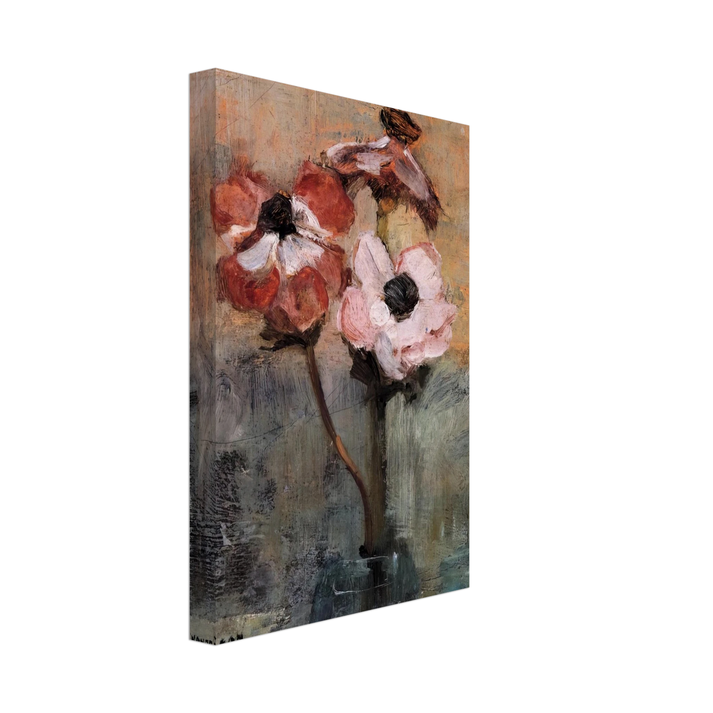 Piet Mondrian - Anemones in a Vase Canvas - 40x60 cm / 16x24 inches-canvas