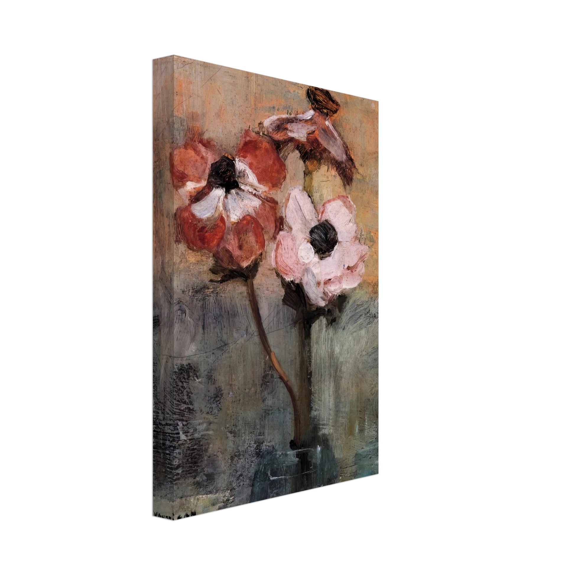 Piet Mondrian - Anemones in a Vase Canvas - 40x60 cm / 16x24 inches-canvas