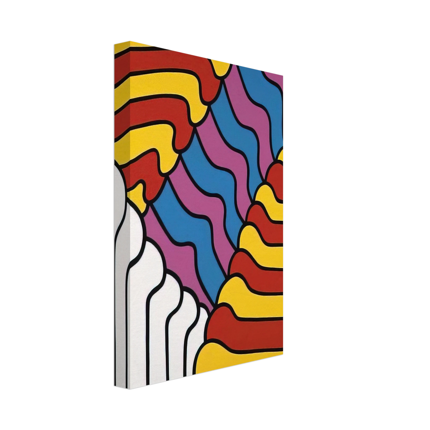 Nicholas Krushenick - Untitled - 1965 Canvas - 40x60 cm / 16x24 inches-canvas