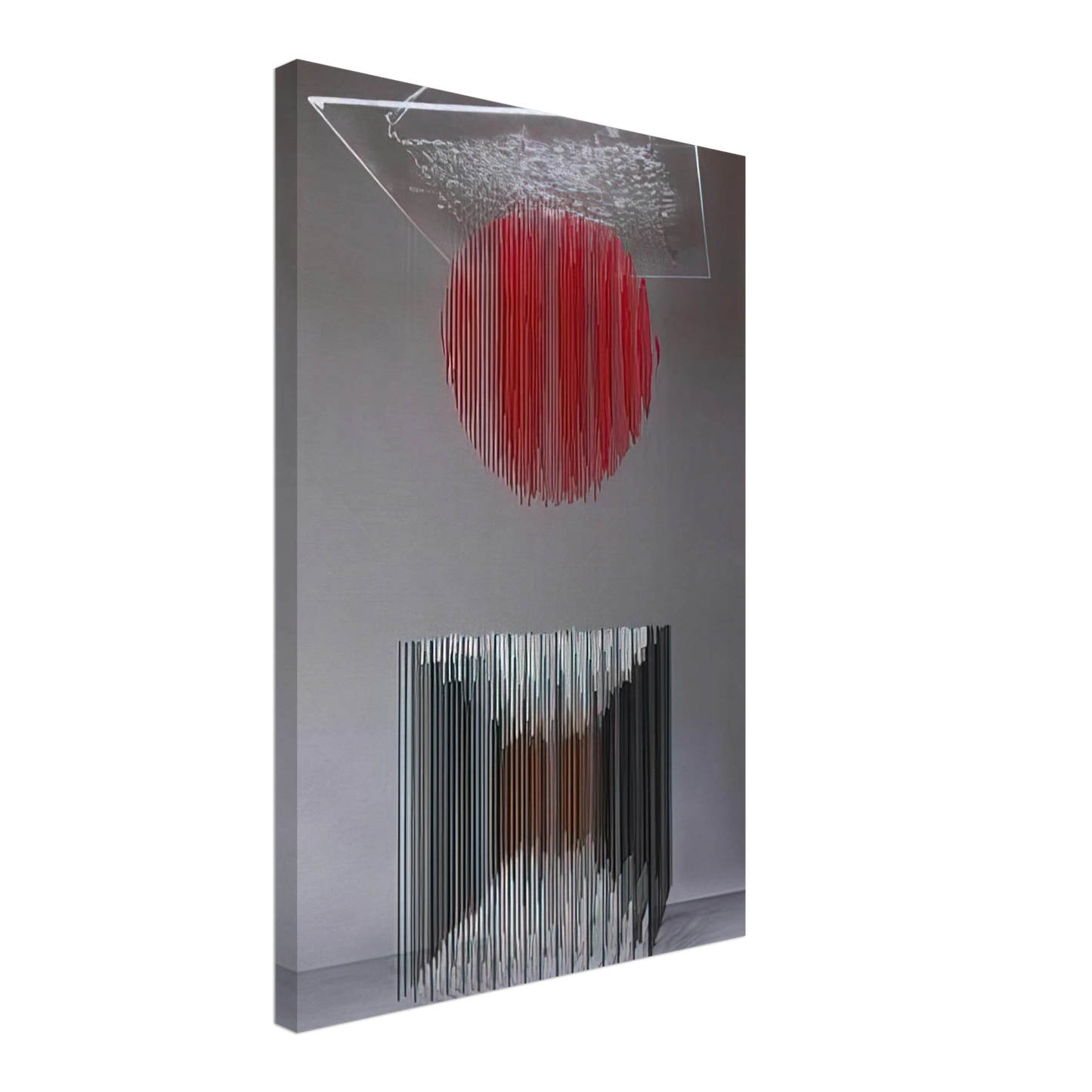 Jesus Rafael Soto - CUBO Y ESFERA VIRTUAL Canvas - 40x60 cm / 16x24 inches-canvas