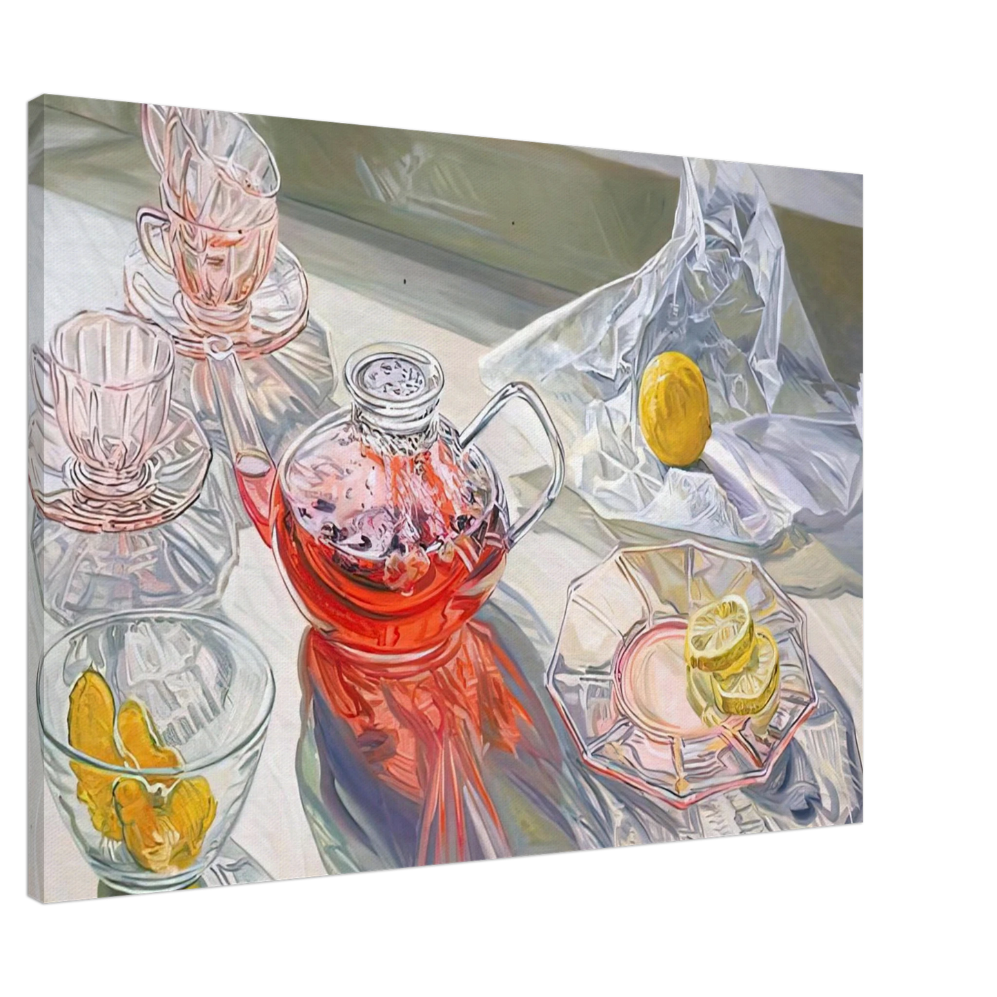 Janet Fish - HERB TEA 1995 Canvas - 20x30 cm / 8x12 inches-canvas