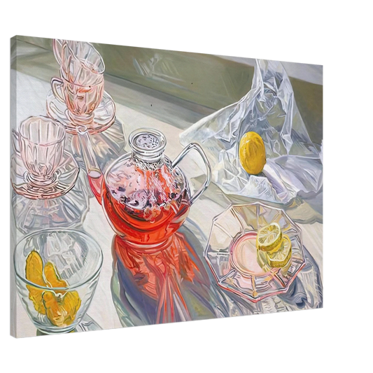 Janet Fish - HERB TEA 1995 Canvas - 20x30 cm / 8x12 inches-canvas