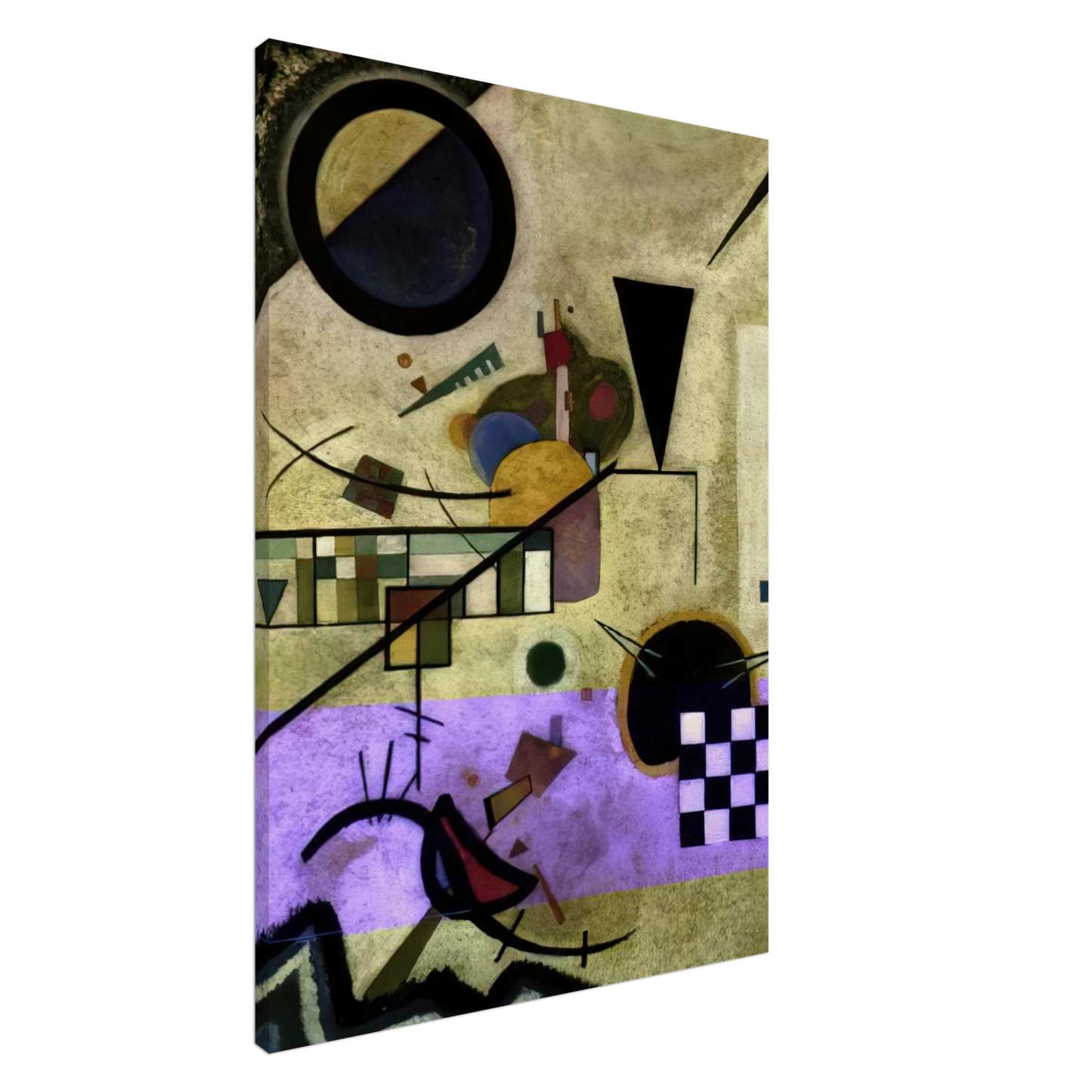 Wassily Kandinsky - CONTRASTING SOUNDS 1924 Canvas - 20x30 cm / 8x12 inches-canvas