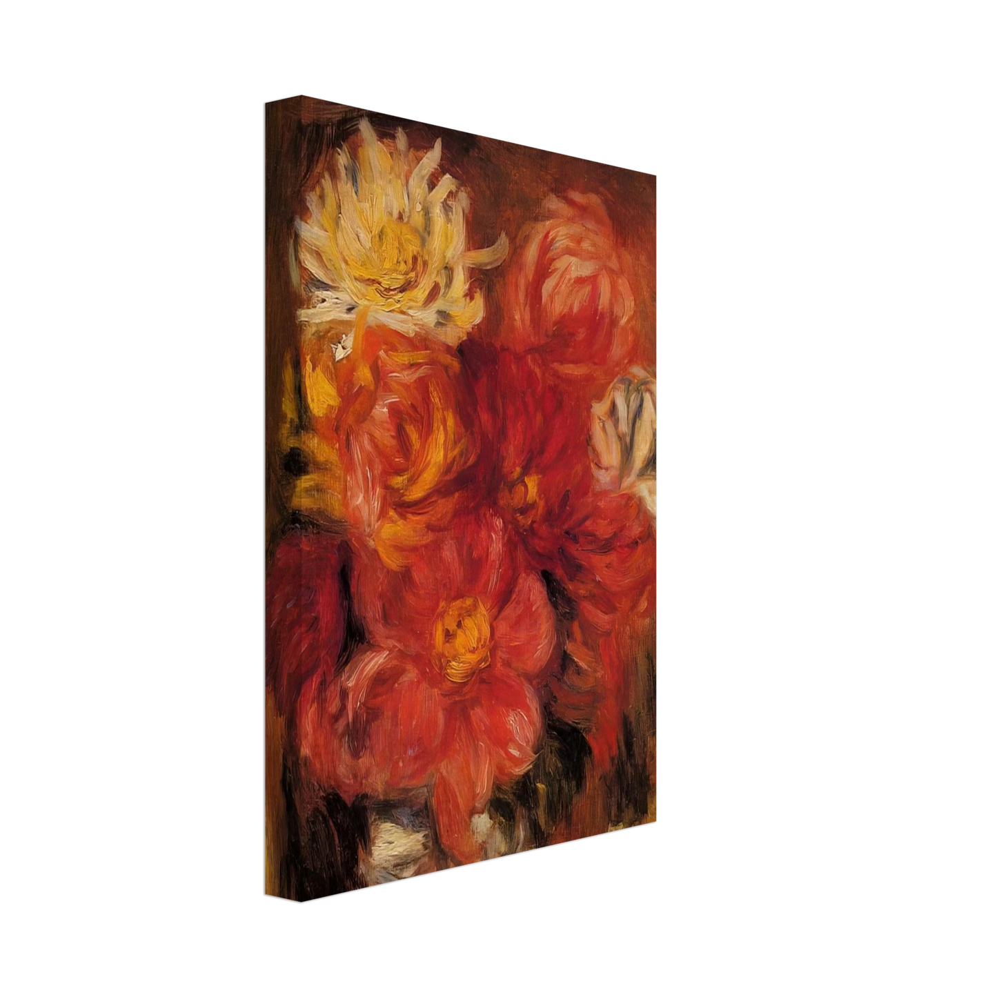 Pierre-Auguste Renoir - Dahlias Canvas - 40x60 cm / 16x24 inches-canvas