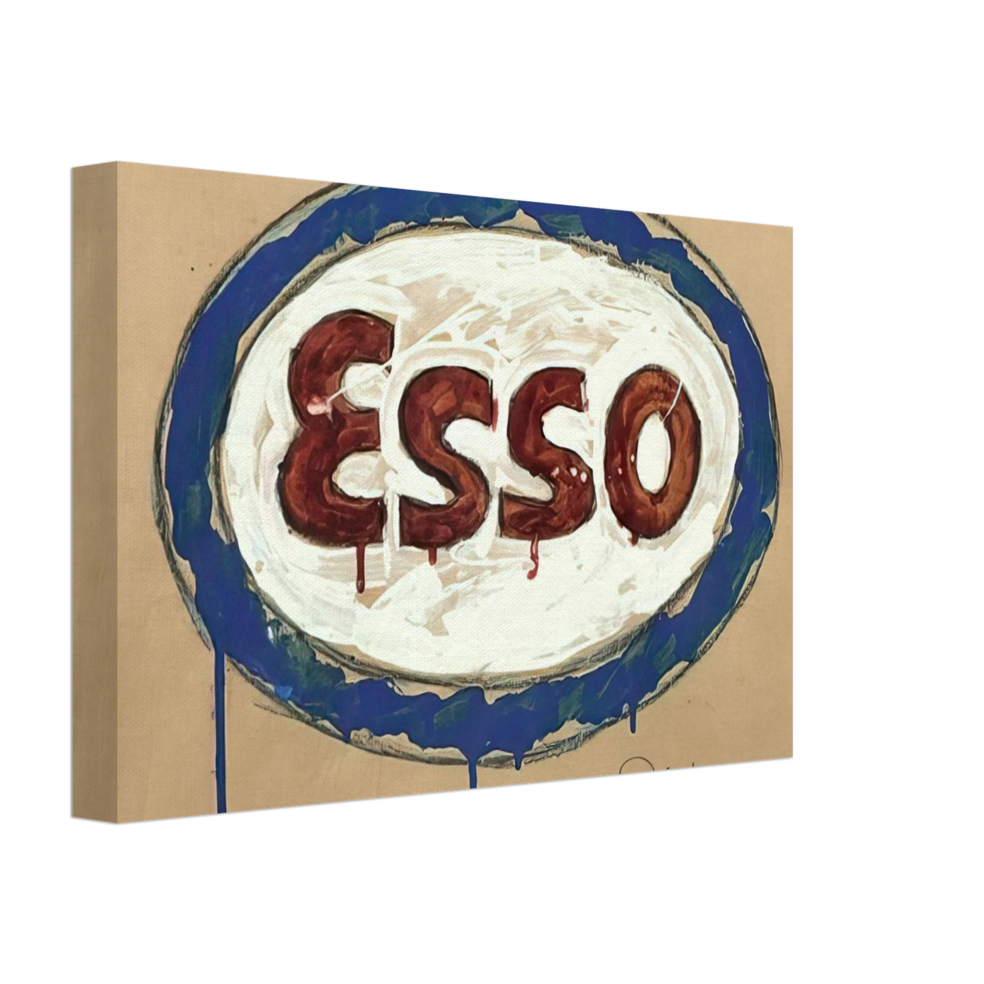 Mario Schifano - Esso - Pop Art Canvas - 40x60 cm / 16x24 inches-canvas