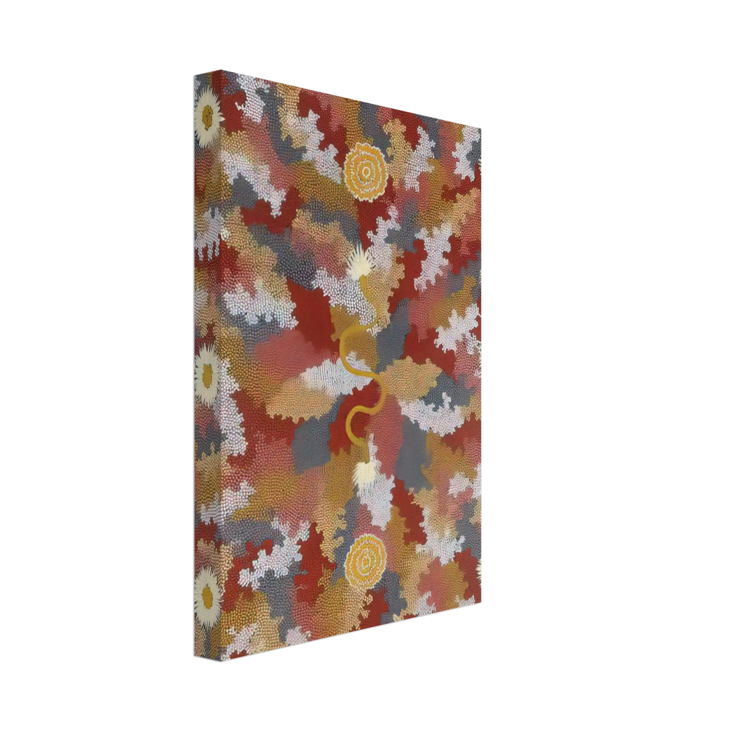 Clifford Possum Tjapaltjarri - Men's Corroborie - 1990 Canvas - 40x60 cm / 16x24 inches-canvas