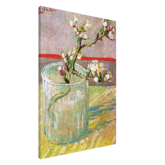 Vincent van Gogh - Blossoming Almond Branch in a Glass Canvas - 20x30 cm / 8x12 inches-canvas