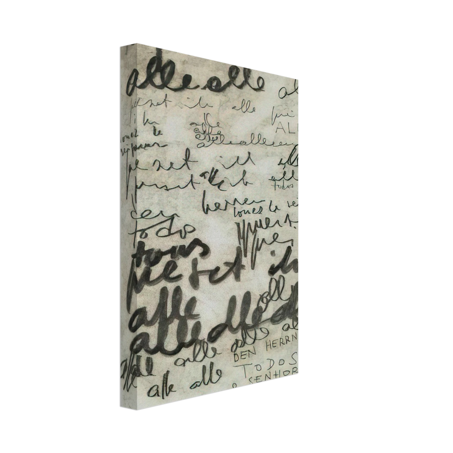 Mira Schendel - Untitled Alle - 1965 Canvas - 70x100 cm / 28x40 inches-canvas