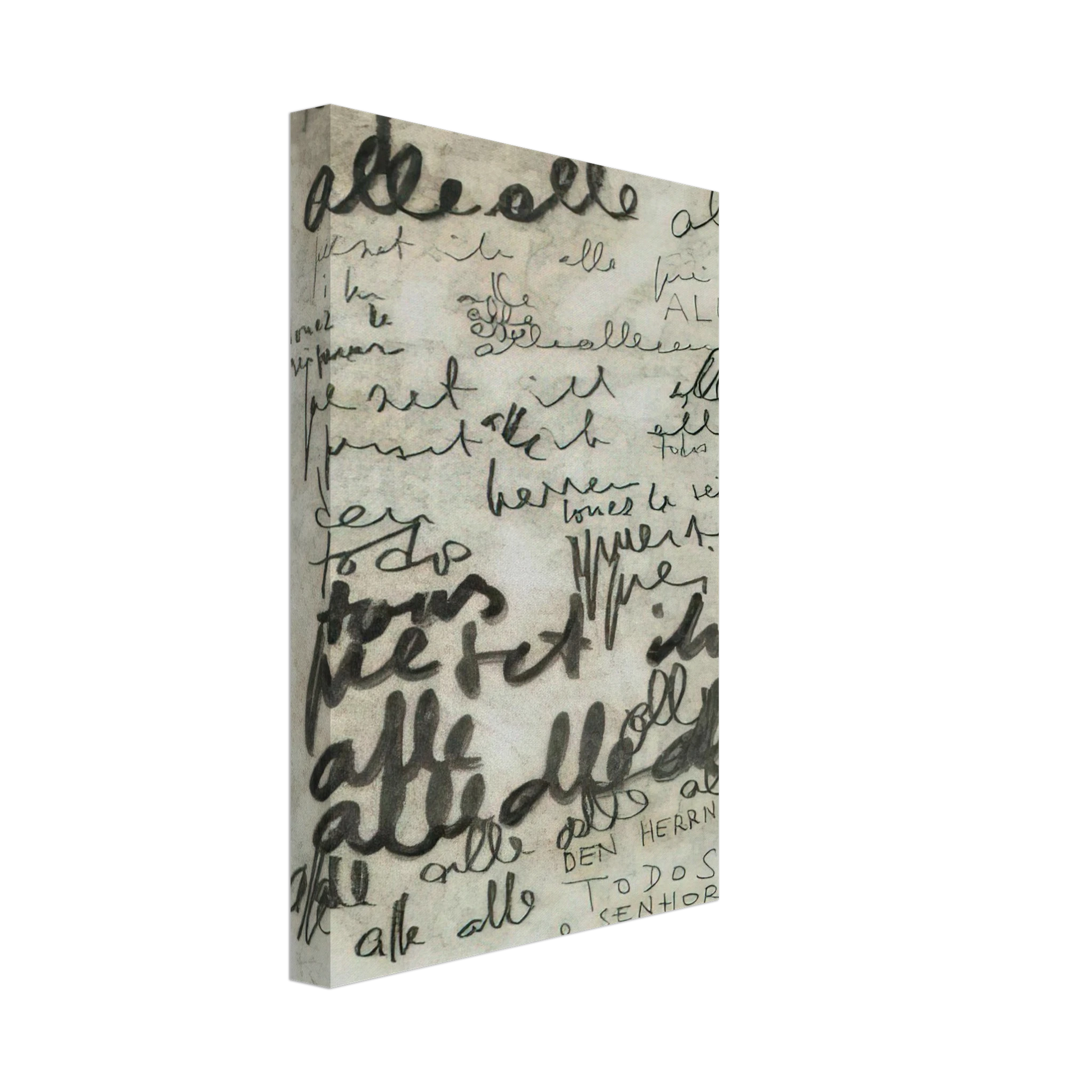 Mira Schendel - Untitled Alle - 1965 Canvas - 70x100 cm / 28x40 inches-canvas