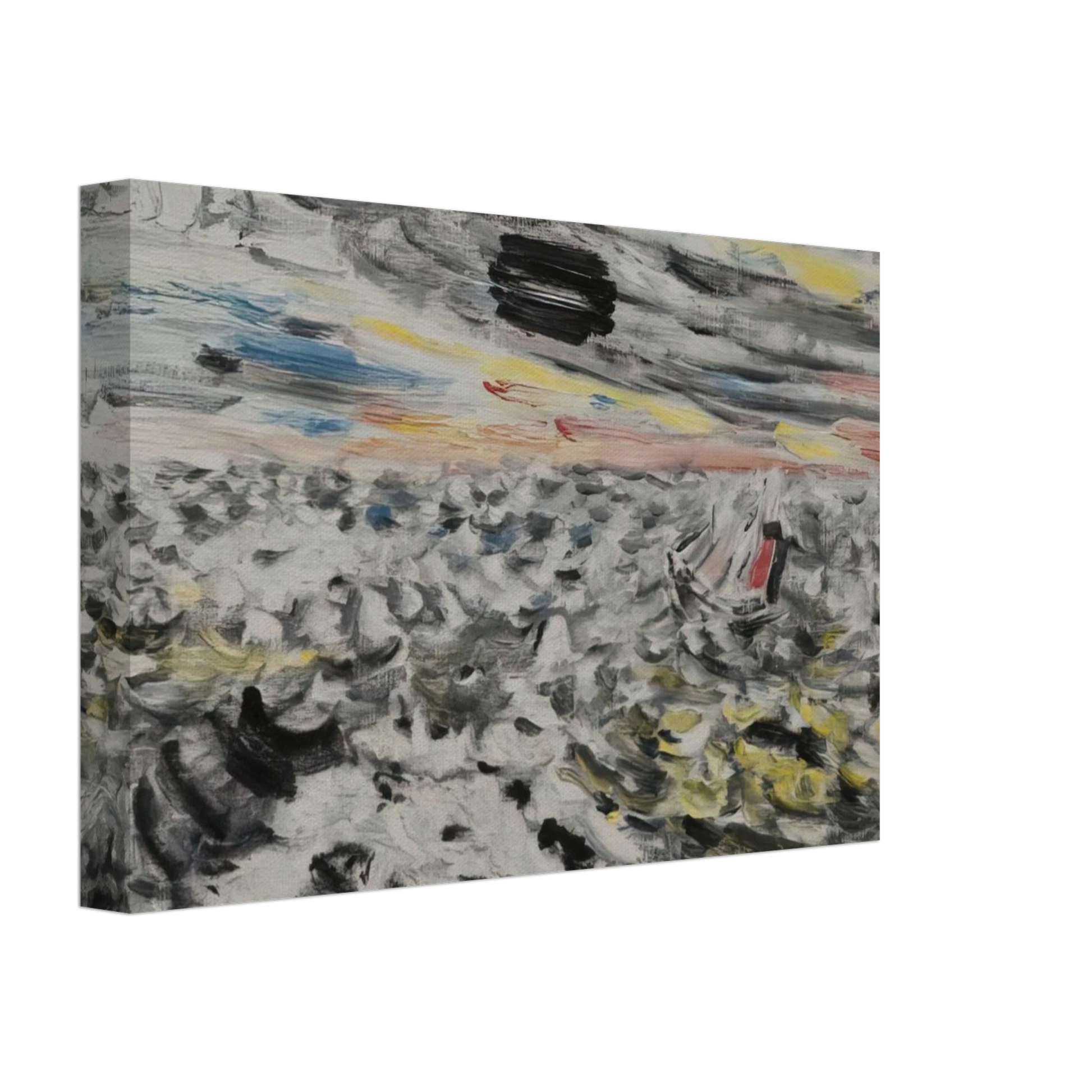 John Marin - Movement in Greys and Yellows - 1946 Canvas - 40x60 cm / 16x24 inches-canvas