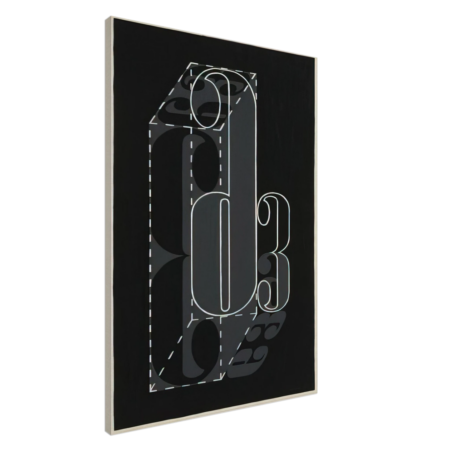 Josef Albers - 6 AND 3 1931 Canvas - 20x30 cm / 8x12 inches-canvas