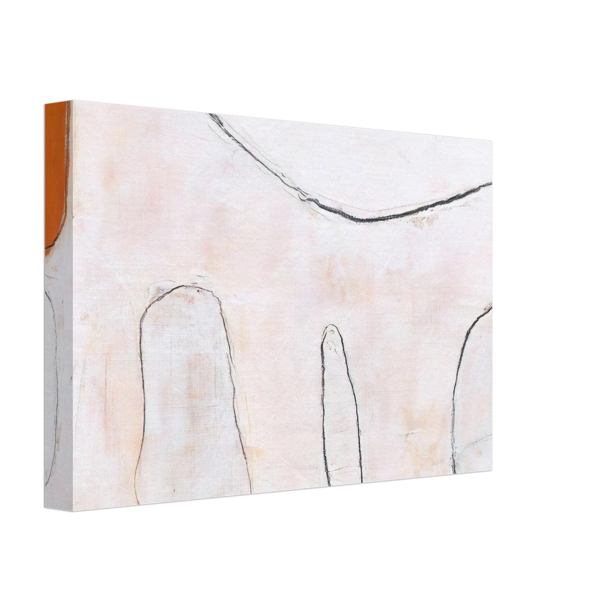 William Scott - Orange and White - 1962 Canvas - 70x100 cm / 28x40 inches-canvas