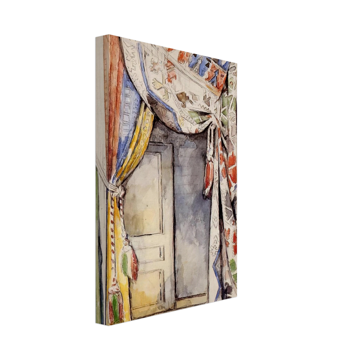 Paul Cezanne - Curtains Canvas - 70x100 cm / 28x40 inches-canvas