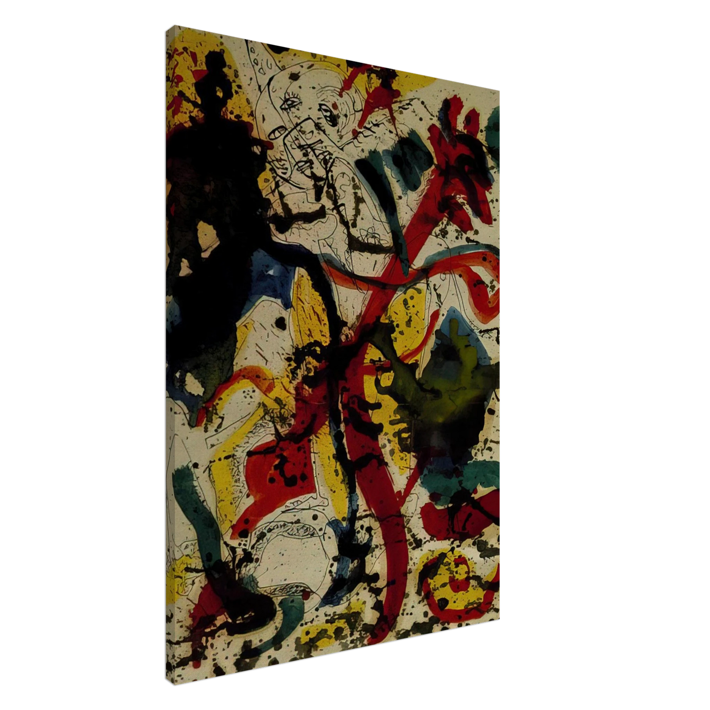 Jackson Pollock - UNTITLED 1944 Canvas - 20x30 cm / 8x12 inches-canvas