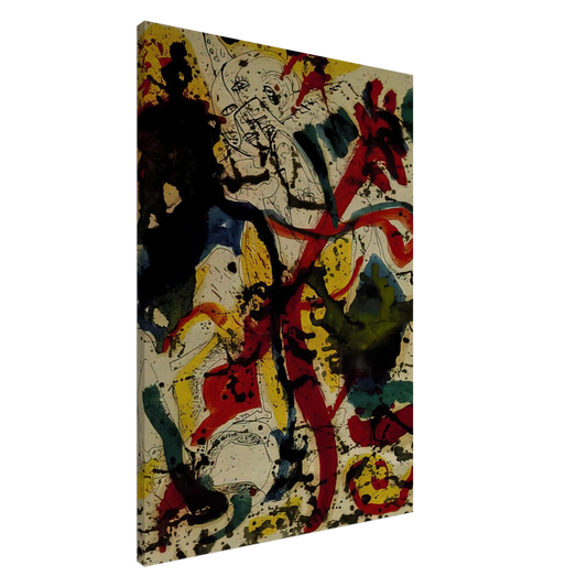 Jackson Pollock - UNTITLED 1944 Canvas - 20x30 cm / 8x12 inches-canvas
