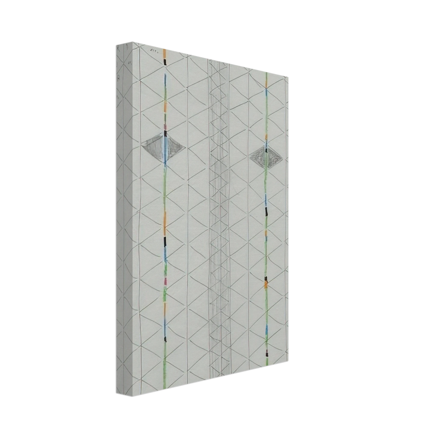 Bruno Munari - Untitled 1 - 1984 Canvas - 70x100 cm / 28x40 inches-canvas