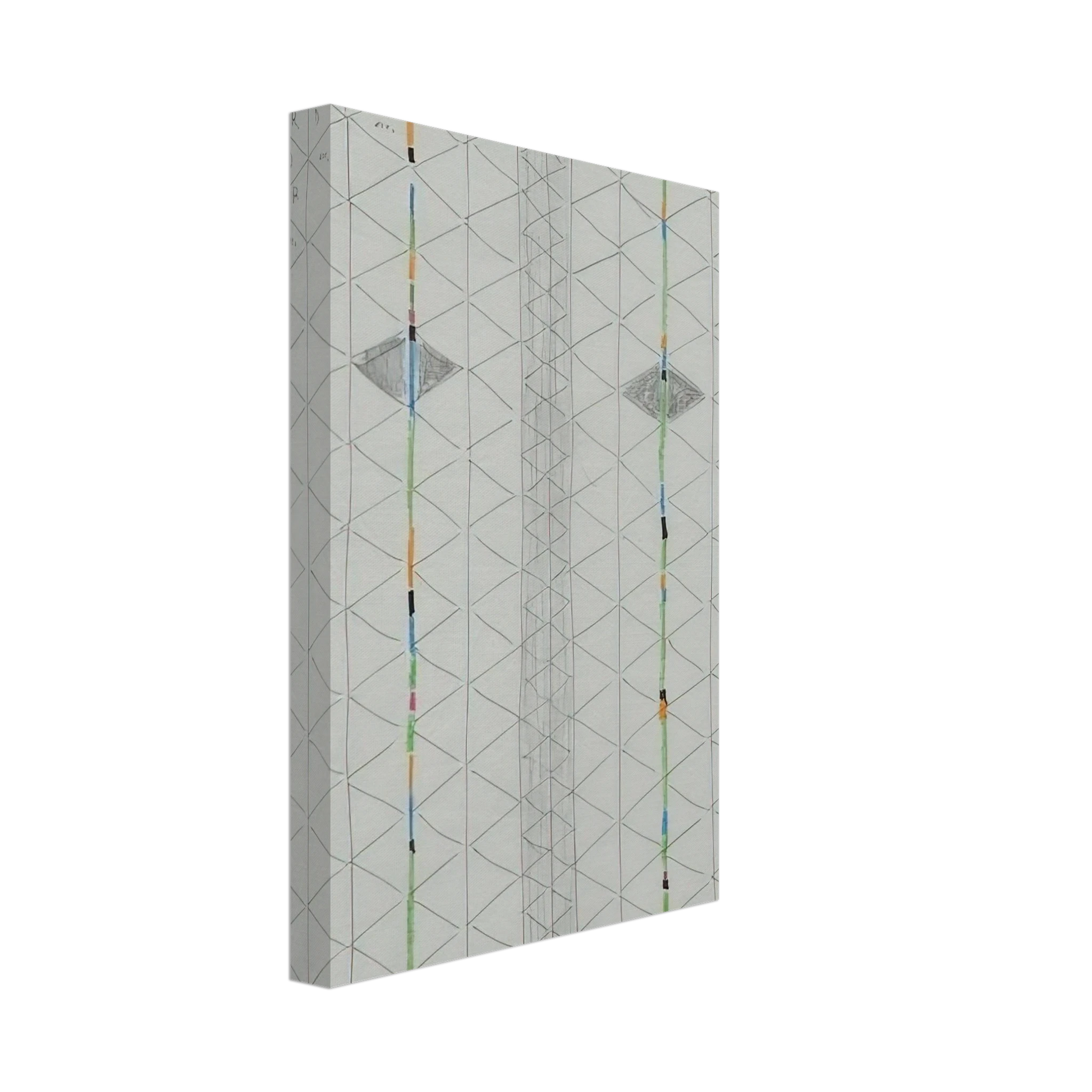 Bruno Munari - Untitled 1 - 1984 Canvas - 70x100 cm / 28x40 inches-canvas