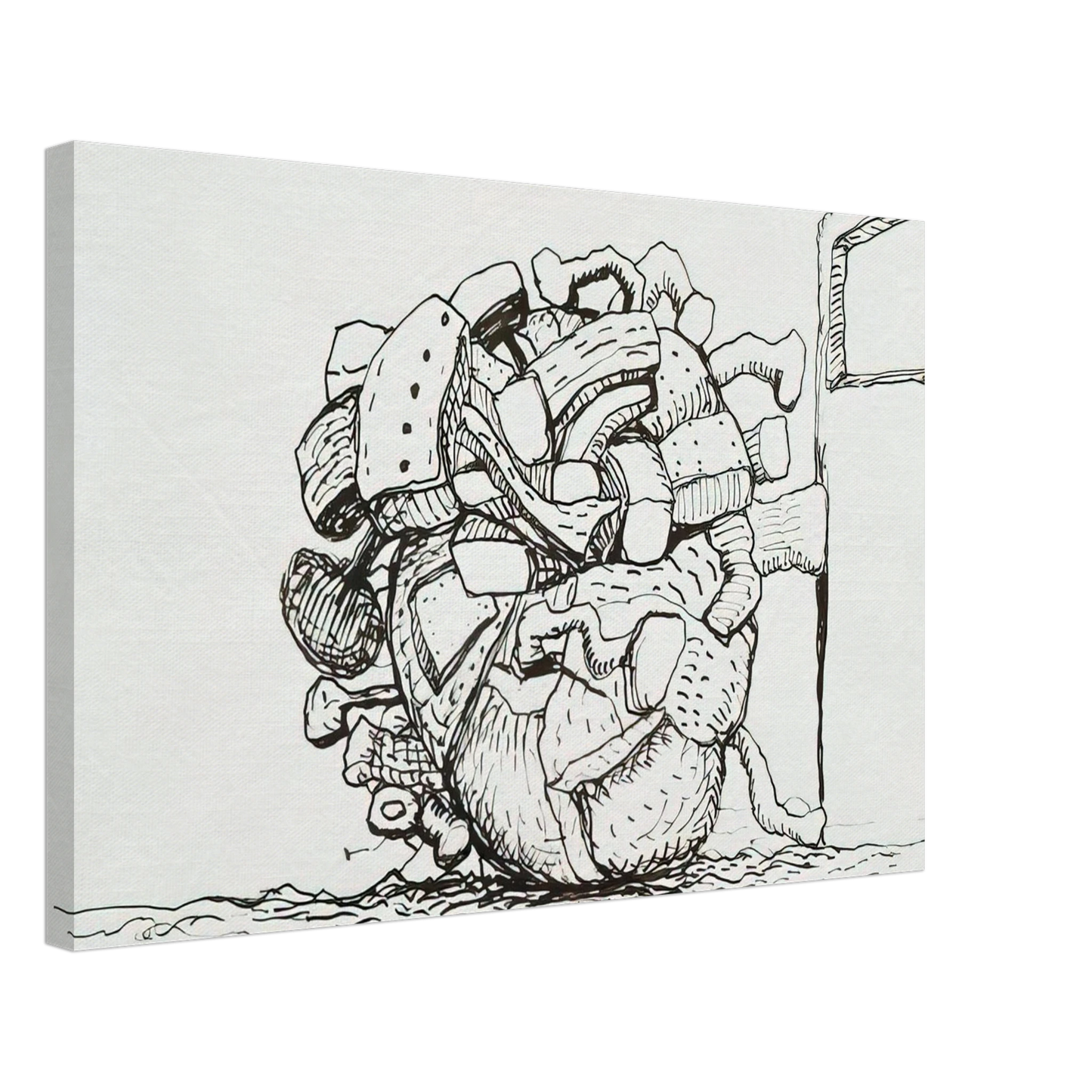 Philip Guston - UNTITLED 1 Canvas - 40x60 cm / 16x24 inches-canvas