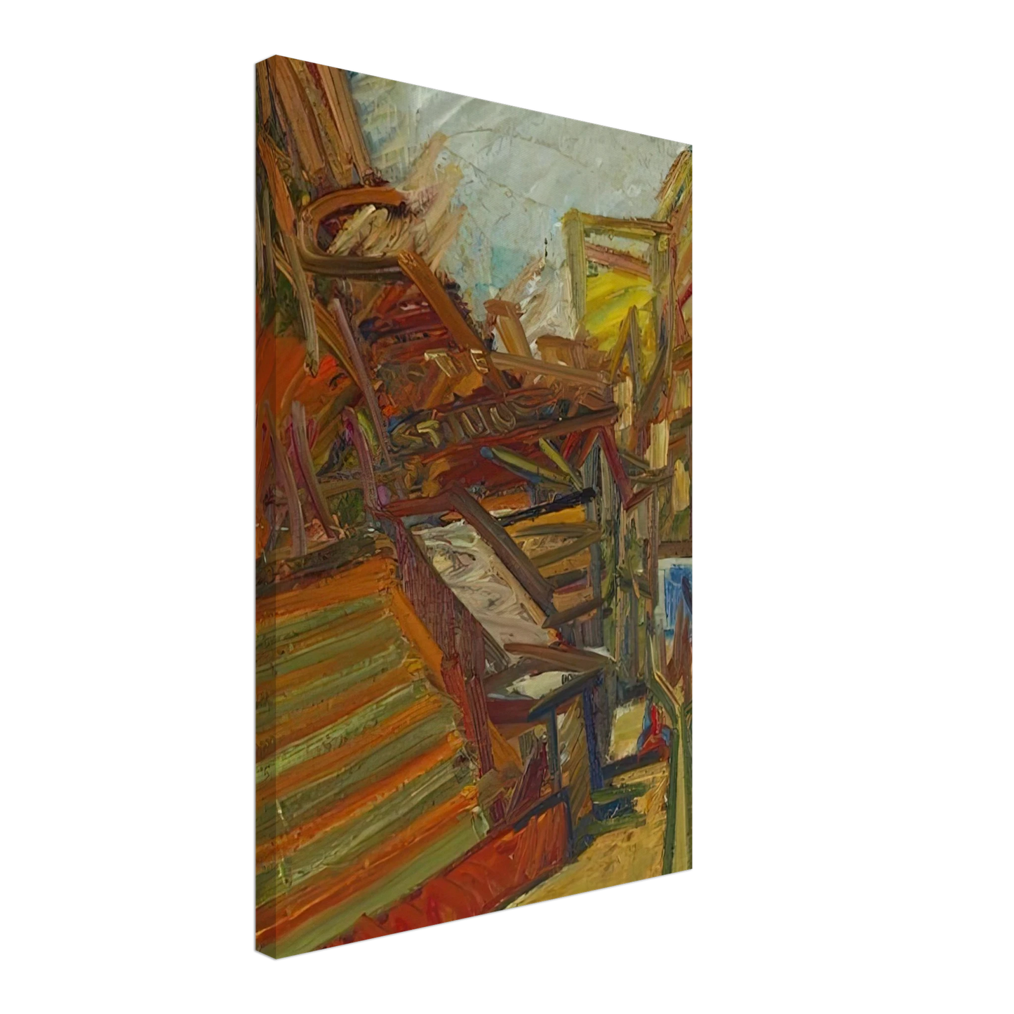 Frank Auerbach - TO THE STUDIOS 1991 Canvas - 40x60 cm / 16x24 inches-canvas