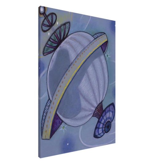 Maruja Mallo - Viajeros Del Eter - 1988 Canvas - 20x30 cm / 8x12 inches-canvas