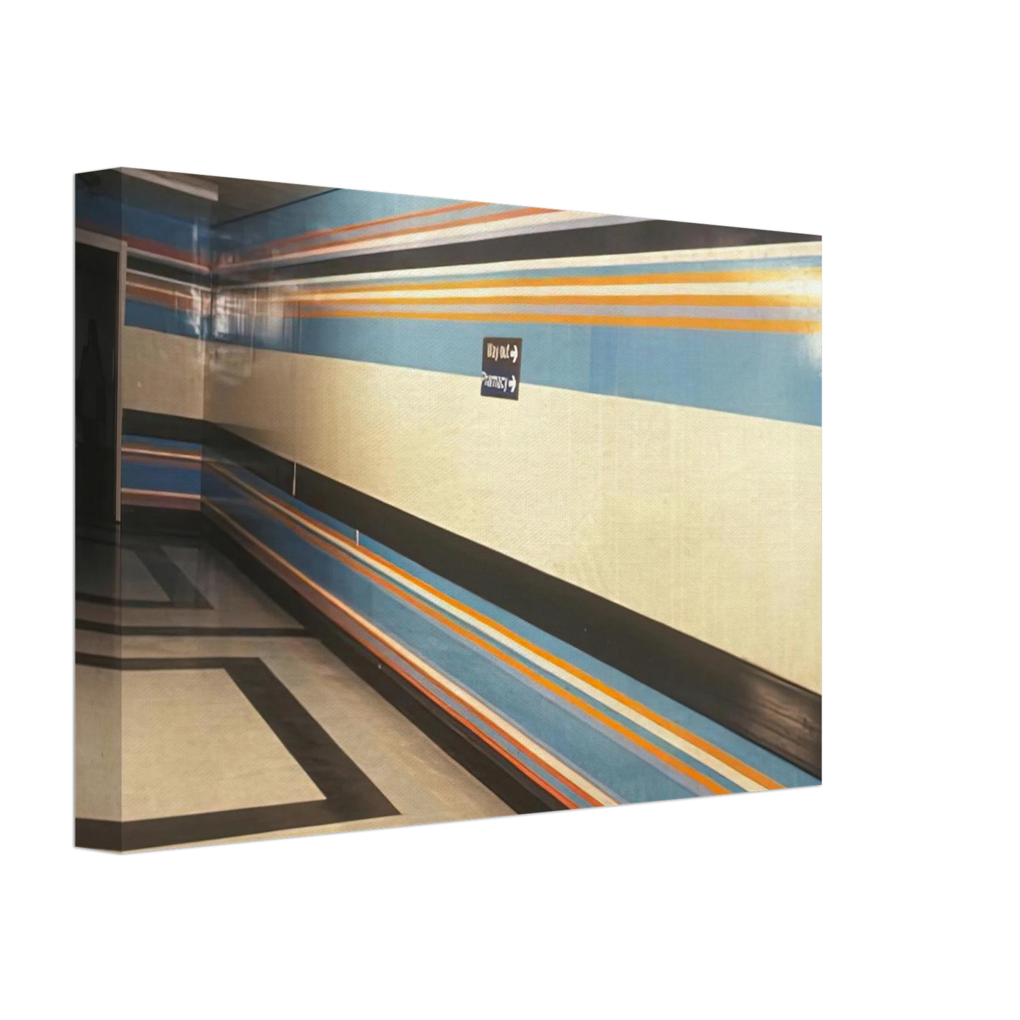 Bridget Riley - ROYAL LIVERPOOL HOSPITAL INSTALLATION 1983 Canvas - 70x100 cm / 28x40 inches-canvas