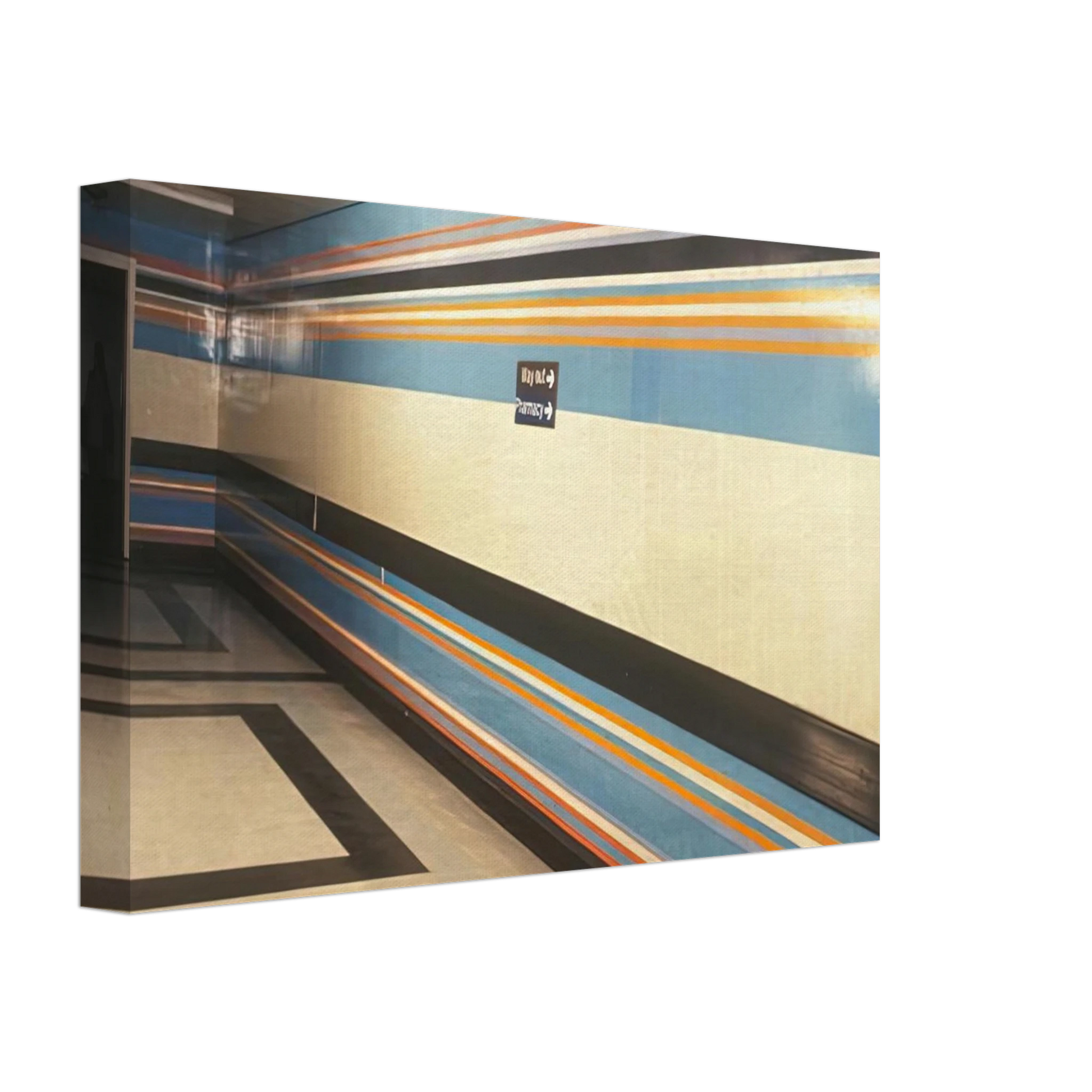 Bridget Riley - ROYAL LIVERPOOL HOSPITAL INSTALLATION 1983 Canvas - 70x100 cm / 28x40 inches-canvas