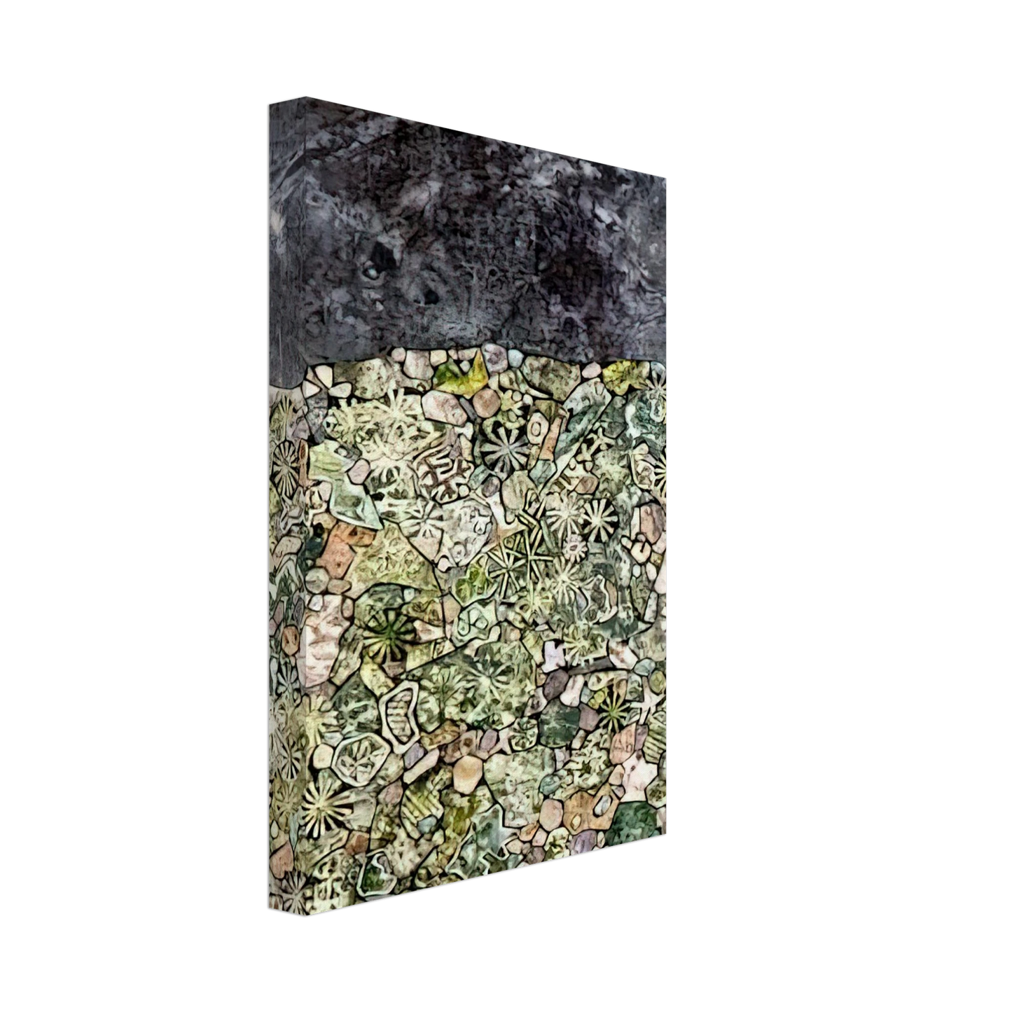 Jean Dubuffet - I LIVE IN A COUNTRY LAUGHING Canvas - 40x60 cm / 16x24 inches-canvas