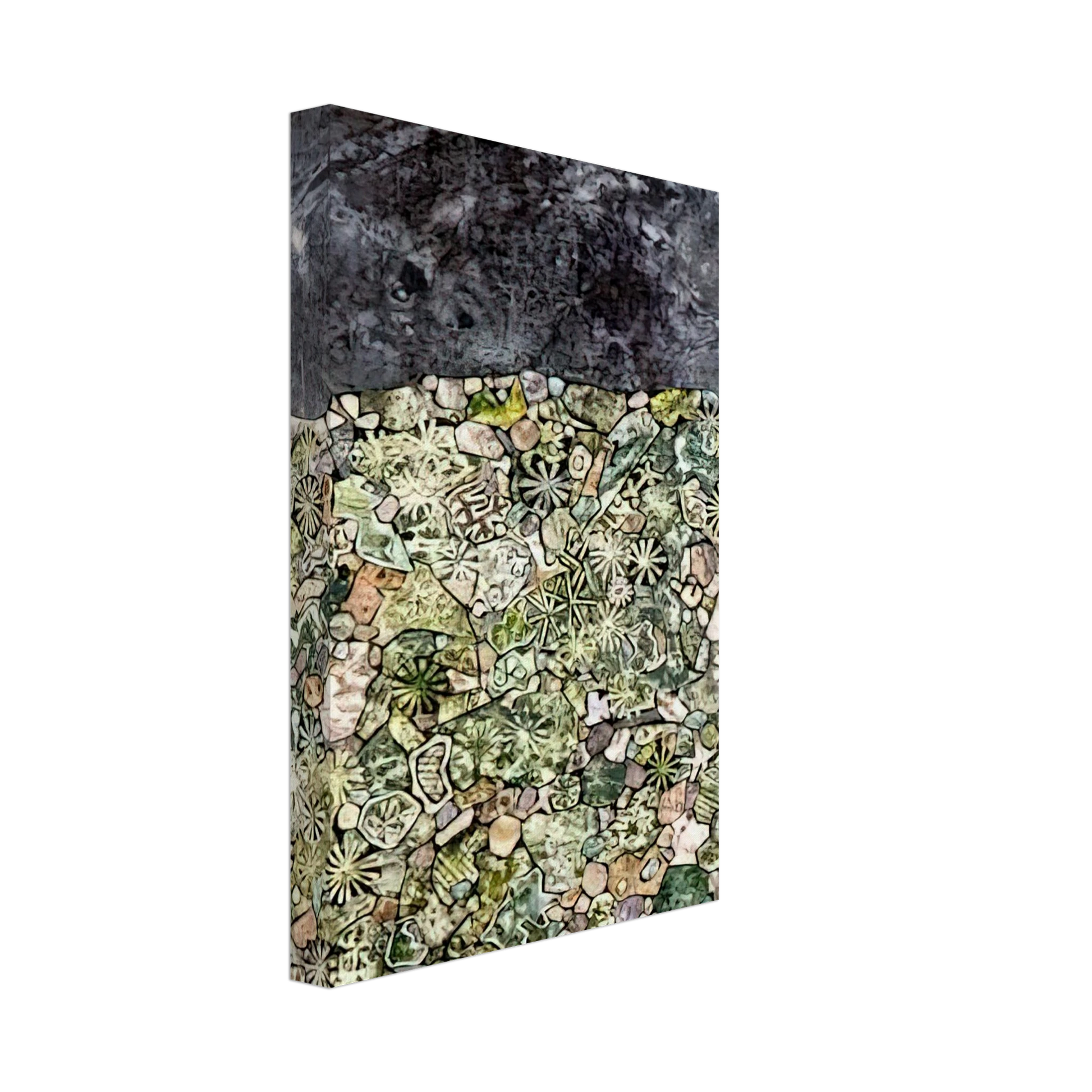 Jean Dubuffet - I LIVE IN A COUNTRY LAUGHING Canvas - 40x60 cm / 16x24 inches-canvas