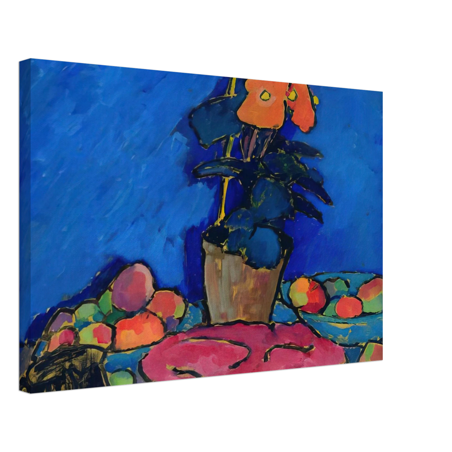 Alexej von Jawlensky - STILL LIFE WITH BEGONIA 1911 Canvas - 70x100 cm / 28x40 inches-canvas