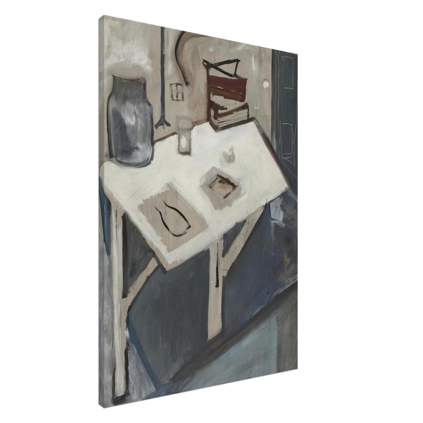 Maria Helena Vieira da Silva - Still Life Blue - 1932 Canvas - 20x30 cm / 8x12 inches-canvas